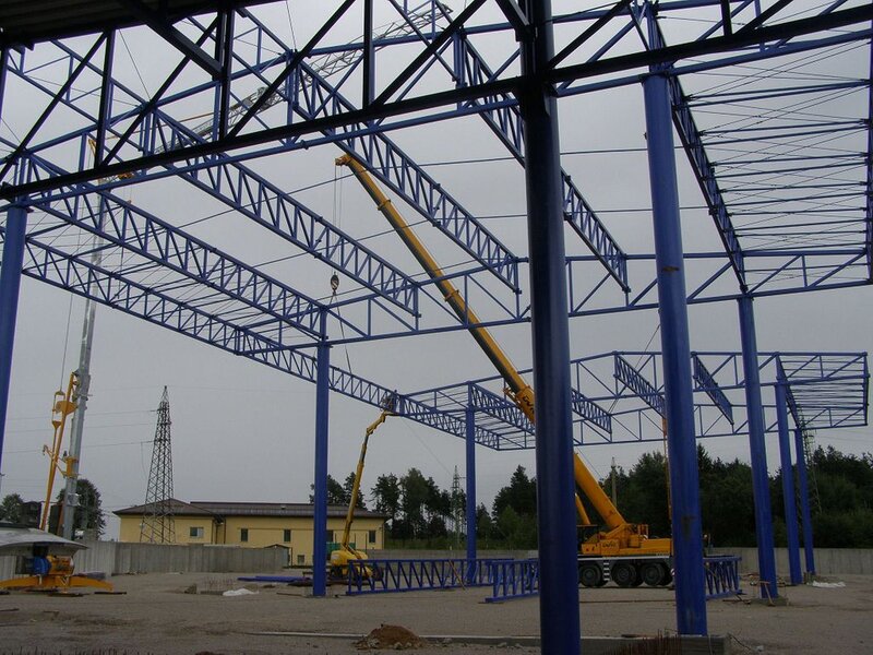 Large-span recycling plant canopy