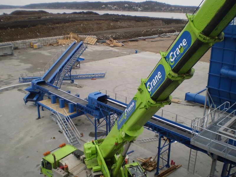 Scrap belt conveyor line