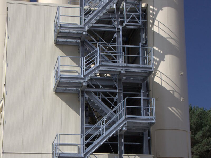 Mixing plant steel structures