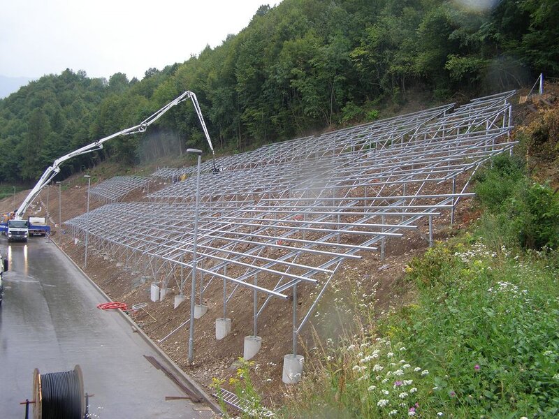 Solar plant steel frame (500 kWp)